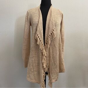 Lilly Pulitzer Tassel Beige Lightweight Shawl Cardigan XXS‎